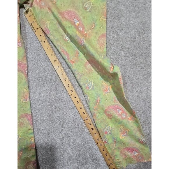 Lauren Ralph Lauren Chino Pants Flat Front Paisley Print Ankle Preppy Women's 10 - Picture 7 of 12
